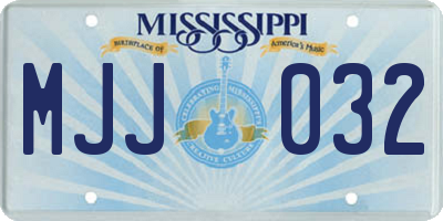 MS license plate MJJ032