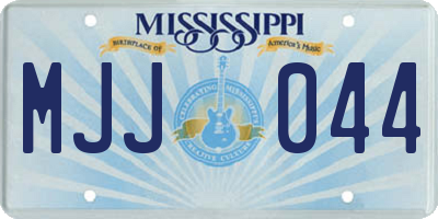 MS license plate MJJ044