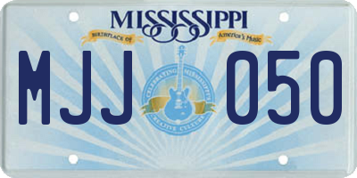 MS license plate MJJ050