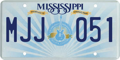 MS license plate MJJ051