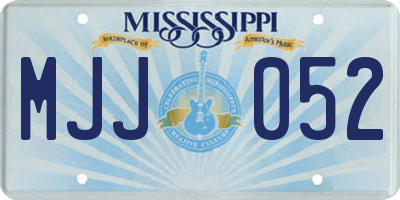 MS license plate MJJ052