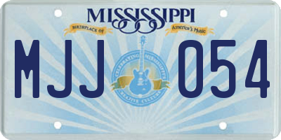 MS license plate MJJ054