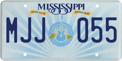 MS license plate MJJ055