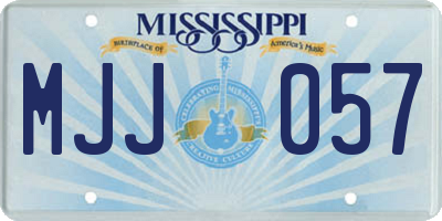 MS license plate MJJ057