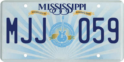 MS license plate MJJ059