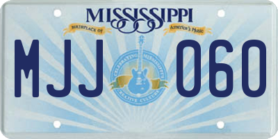 MS license plate MJJ060