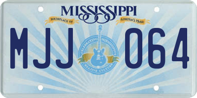 MS license plate MJJ064