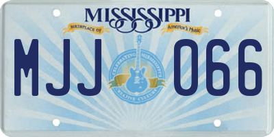 MS license plate MJJ066