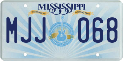 MS license plate MJJ068