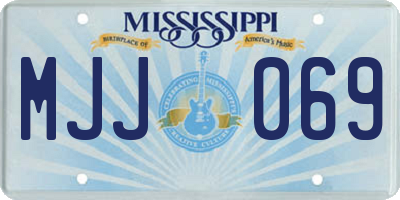 MS license plate MJJ069
