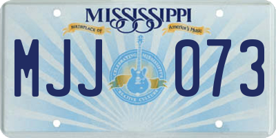 MS license plate MJJ073