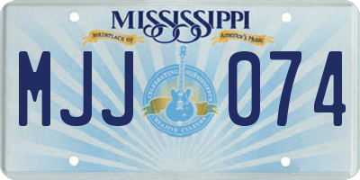 MS license plate MJJ074