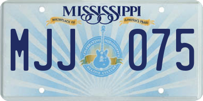 MS license plate MJJ075
