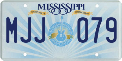 MS license plate MJJ079