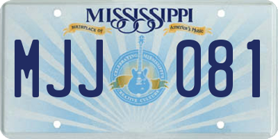 MS license plate MJJ081