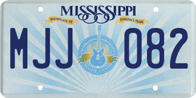 MS license plate MJJ082