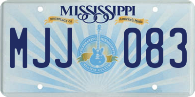 MS license plate MJJ083