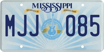 MS license plate MJJ085