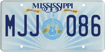 MS license plate MJJ086