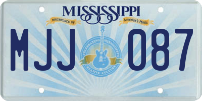 MS license plate MJJ087