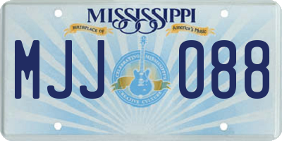 MS license plate MJJ088