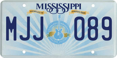 MS license plate MJJ089
