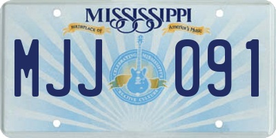 MS license plate MJJ091