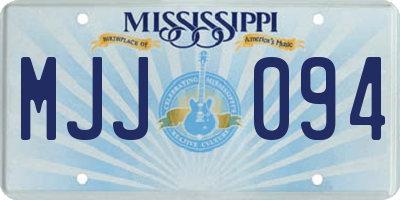 MS license plate MJJ094