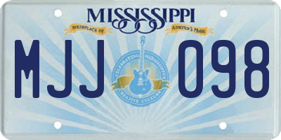 MS license plate MJJ098