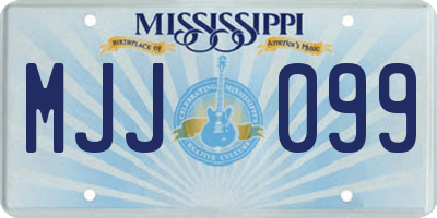 MS license plate MJJ099