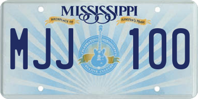 MS license plate MJJ100