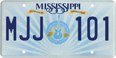 MS license plate MJJ101