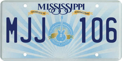 MS license plate MJJ106