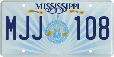 MS license plate MJJ108