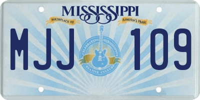 MS license plate MJJ109