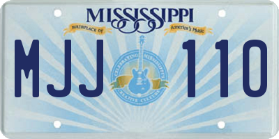 MS license plate MJJ110