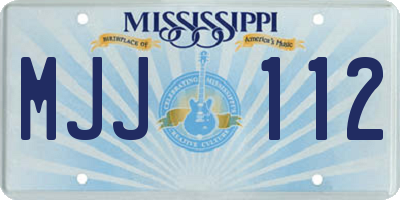 MS license plate MJJ112