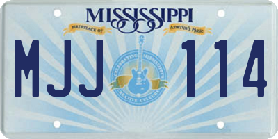 MS license plate MJJ114