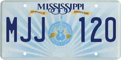 MS license plate MJJ120