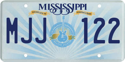 MS license plate MJJ122