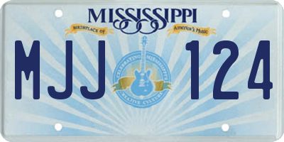 MS license plate MJJ124