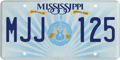 MS license plate MJJ125