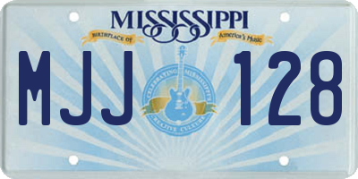 MS license plate MJJ128
