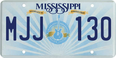 MS license plate MJJ130