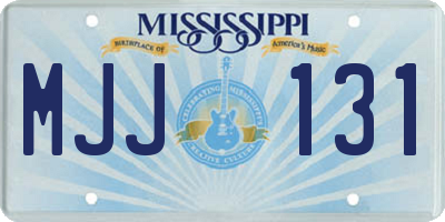 MS license plate MJJ131