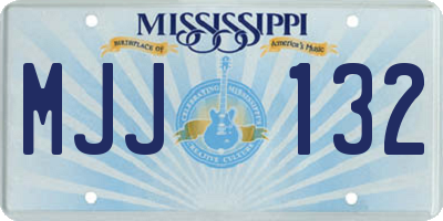 MS license plate MJJ132
