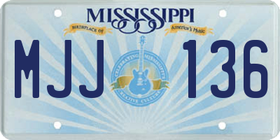 MS license plate MJJ136
