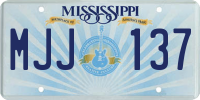 MS license plate MJJ137