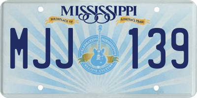 MS license plate MJJ139