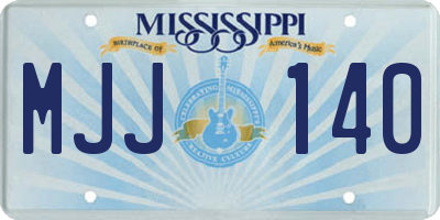MS license plate MJJ140